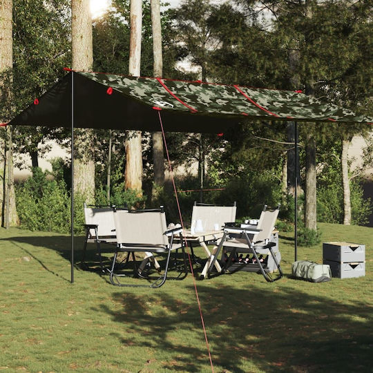 vidaXL Shade Sail Green With Hoop & with PU Coating 4.2x4.51m 62gr/m²