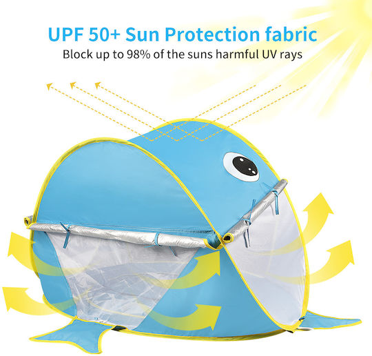 bebeLOGIC Shark Pop Up Kinder Blau
