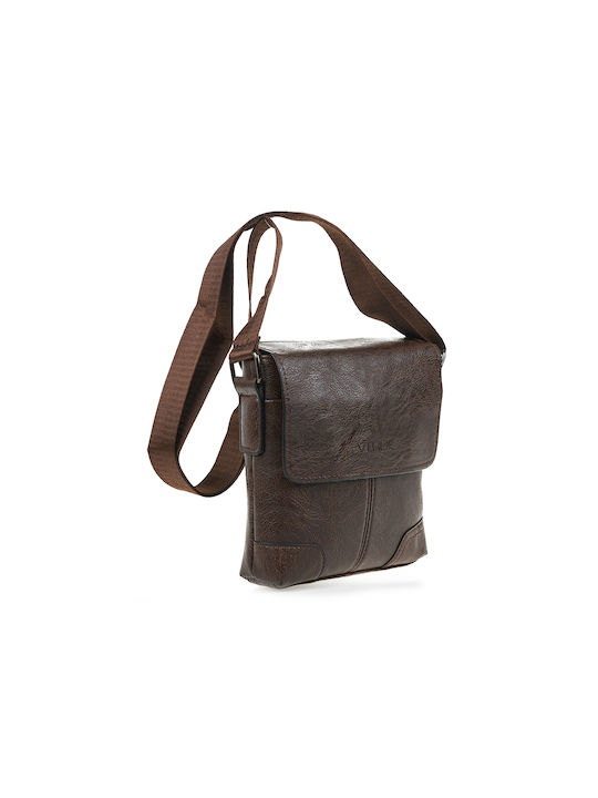 Verde Men's Bag Shoulder / Crossbody Brown