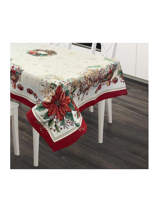 Linea Home Weihnachtlich Tischtuch Rot L140xB140cm.