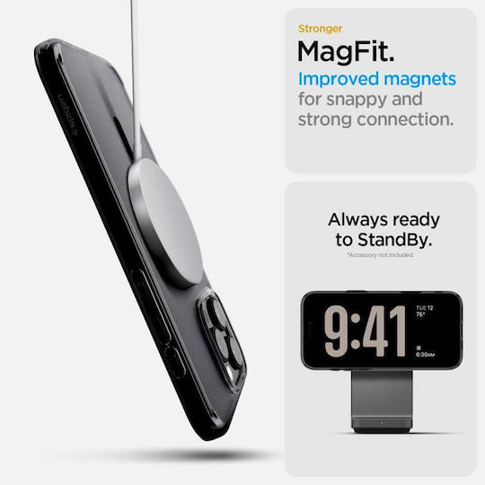 Spigen Ultra Hybrid T MagSafe Back Cover Πλαστικό 2mm Μαύρο (iPhone 16 Pro)