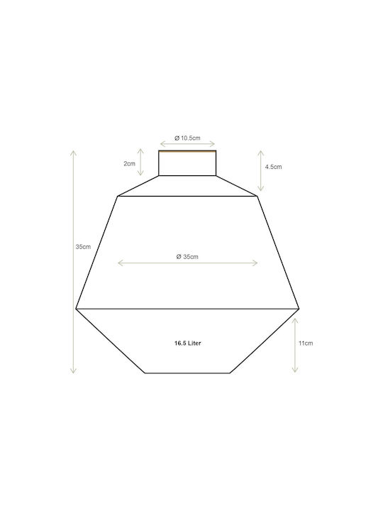 Pip Studio Μεταλλικο Βαζο Σκουρο Κοκκινο 35cm X 35cm