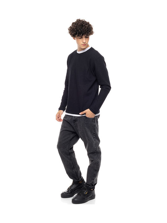 Cover Jeans Monaco Pantaloni Blugi pentru Bărbați Elastic Lejer Fit Baggy Negru