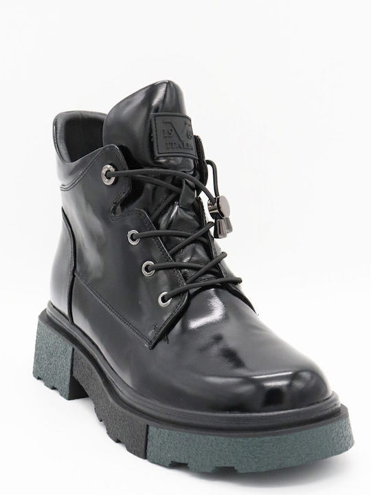 Leather Women's Ankle Boots Black