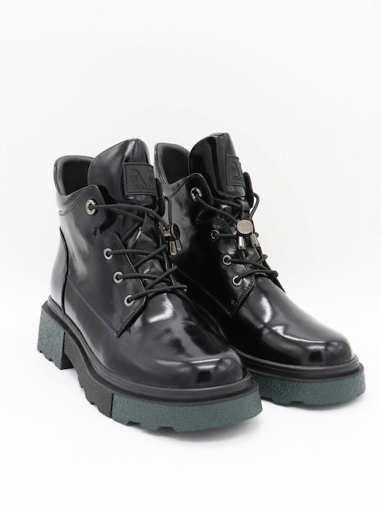 Leather Women's Ankle Boots Black