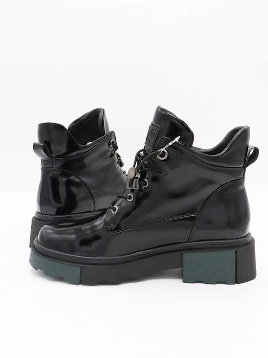 Leather Women's Ankle Boots Black