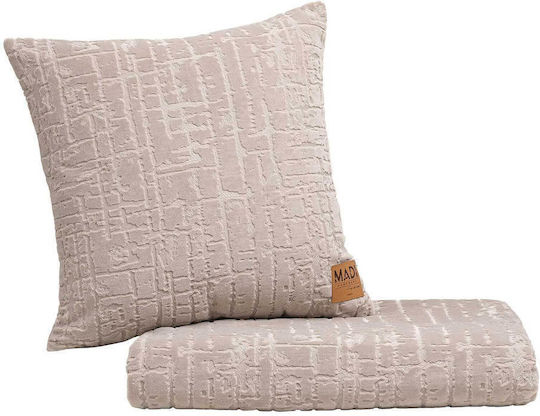 Madi Savanna Ριχτάρι Πολυθρόνας Ζακάρ 180x180εκ. Beige 21489-00