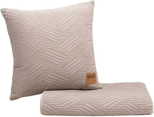Madi Desert Armchair Throw Jacquard 180x180cm Beige