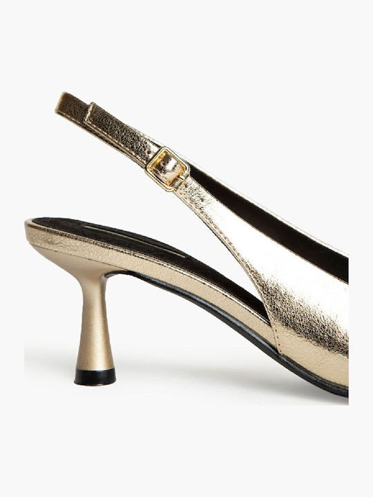 Pumps mit Riemchen Goldene