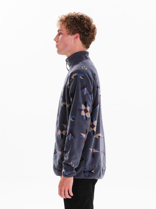Men's Fleece Cardigan Stone Blue