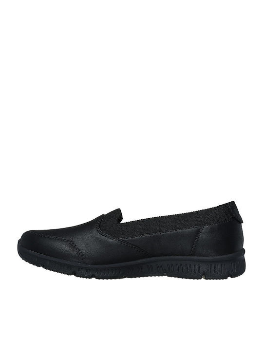 BeCool Women's Leather Black Slip-Ons