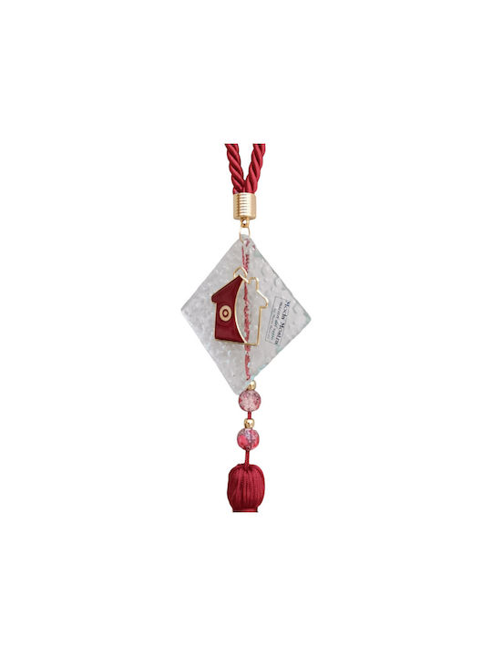 Moda Mostra Handmade Hanging Lucky Charm Home Red made of Glass 2026 11x11cm 1pcs