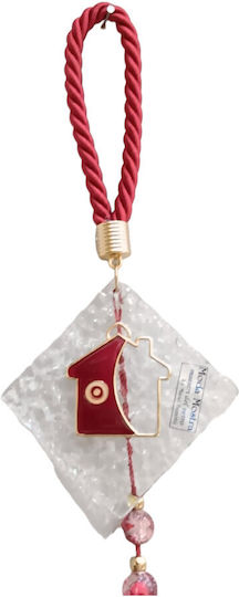 Moda Mostra Lucrat manual Suspendata Amulet Casa Roșu din Sticlă 2026 11x11cm 1buc