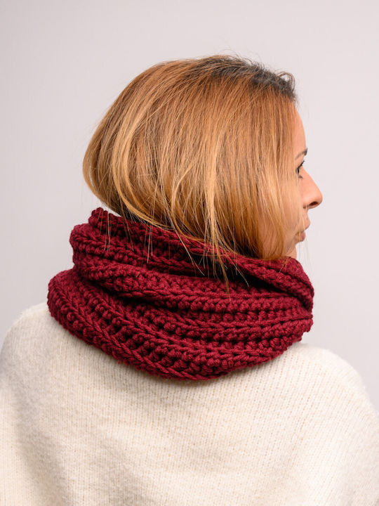 Women's Knitted Neck Warmer Burgundy