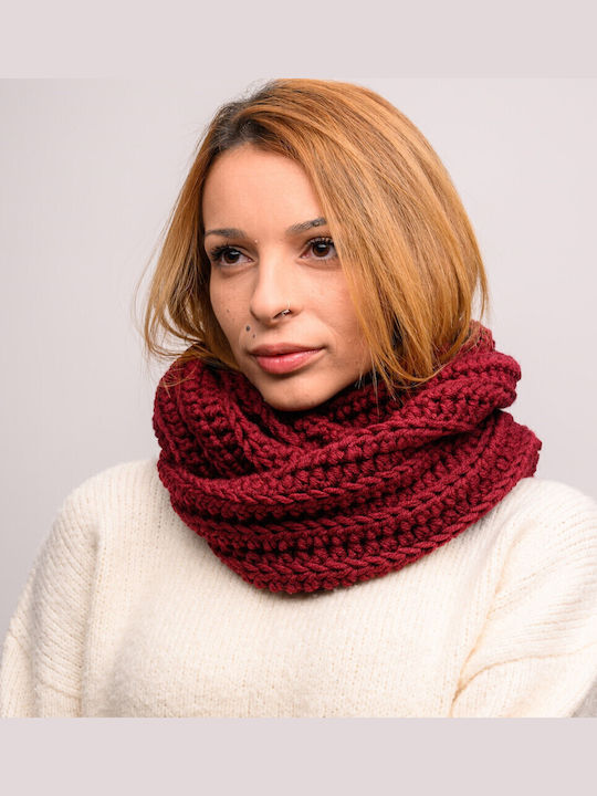 Women's Knitted Neck Warmer Burgundy