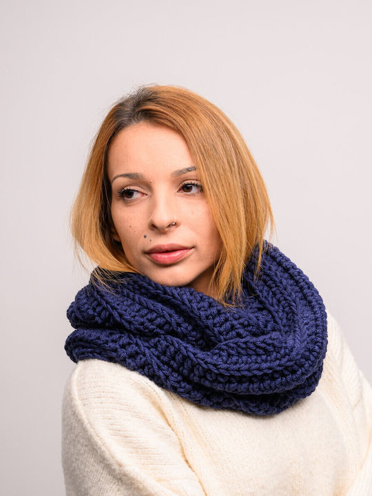 Women's Knitted Neck Warmer Navy Blue