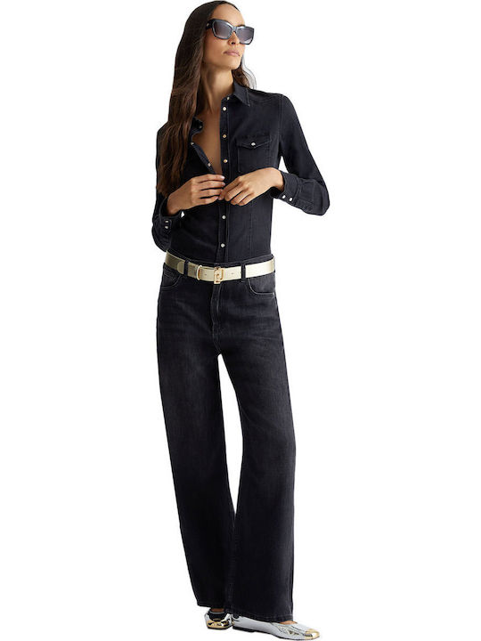 Дълъг ръкав Женска Дънково Риза Den.black