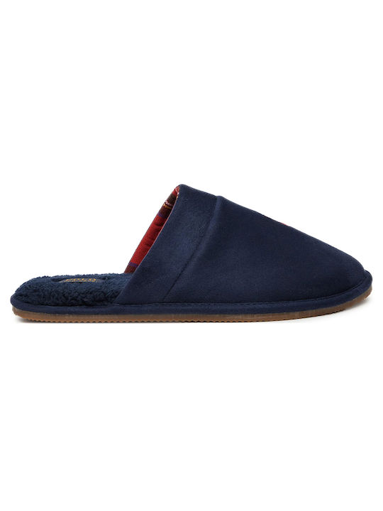 Ralph Lauren Klarence Men's Slippers with Fur Blue