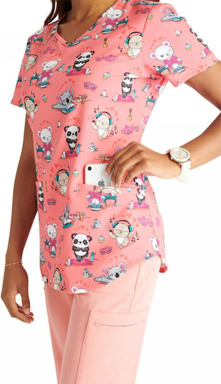 Cherokee Medizinische Bluse Rosa