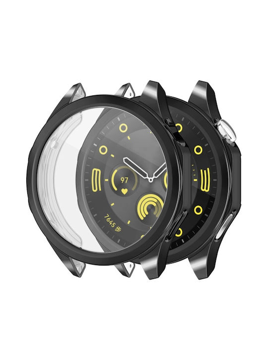 Beste Zubehör Silikonhülle Schwarz Huawei Watch GT 4 46mm