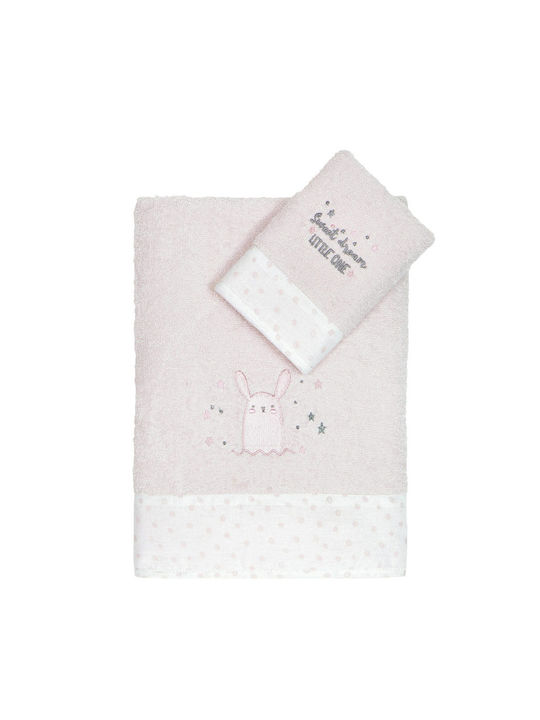 Nima Set of baby towels 2pcs Pink