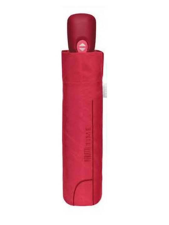 Perletti Windproof Automatic Umbrella Compact Red