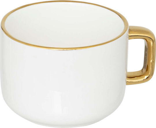 Tasse Kaffee aus Porzellan Weiß 250ml