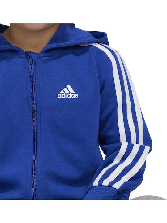 Fleece Παιδική Φούτερ Ζακέτα με Κουκούλα και Τσέπες Μπλε Lk 3s Fl