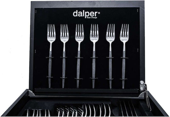 Dalper Σετ Μαχαιροπίρουνα Ανοξείδωτα Μαύρα 30τμχ