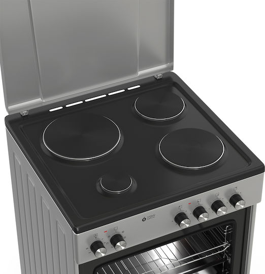 Thermogatz TGS E8021 S Κουζίνα 80lt με Εμαγιέ Εστίες Π60εκ. Inox