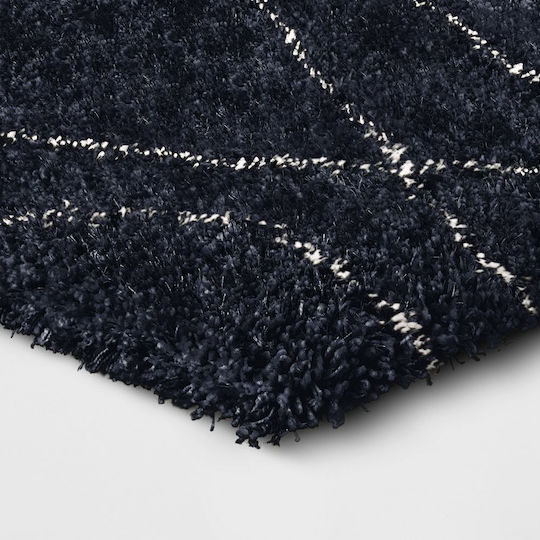 Saray Home Moroccan Eyelash Rug Rectangular Shaggy Blue