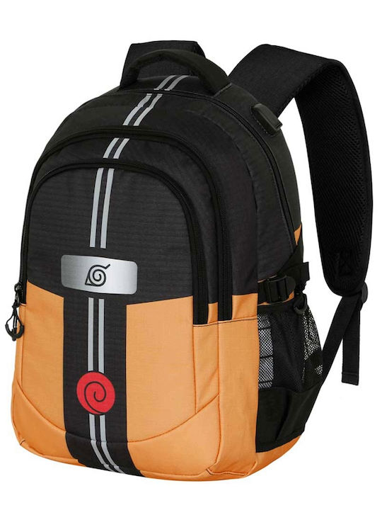 Karactermania Naruto Schulranzen Rucksack Junior High-High School Schwarz