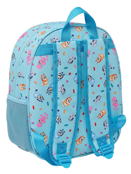 Bluey Sky Blue School Bag 27 X 33 X 10 Cm