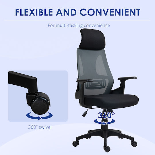 Office Chair with Arms Black HomCom Office Chair with Arms Black HomCom