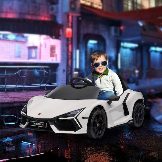 Electric One-Seater Car with Remote Control Licensed 12 Volt White