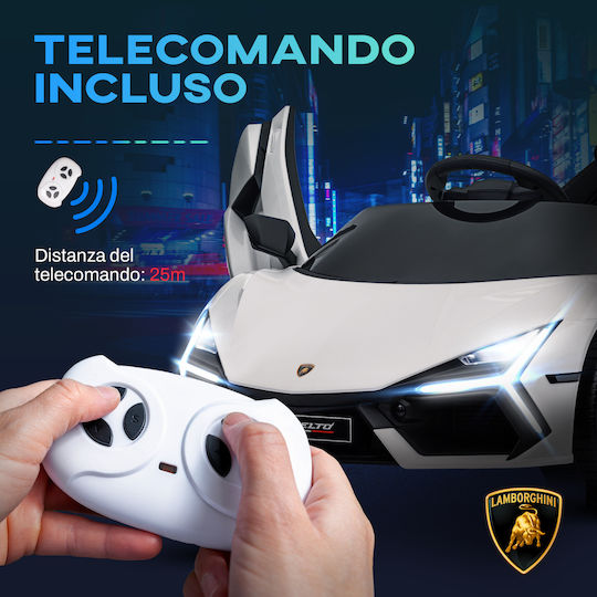 Electric One-Seater Car with Remote Control Licensed 12 Volt White
