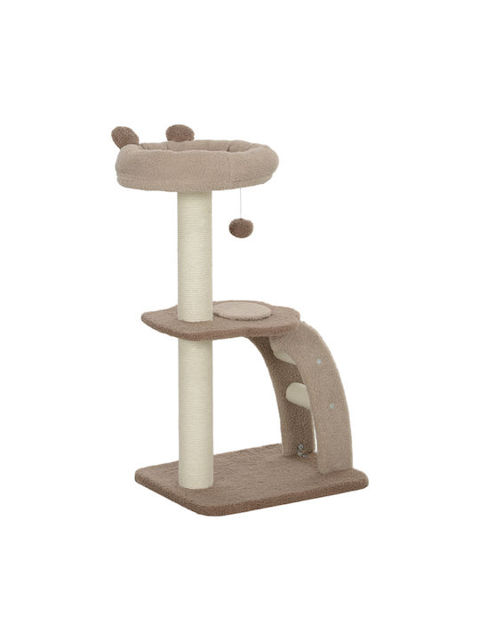 Pawhut Scratching Post Cat Trees White 48x40x88cm