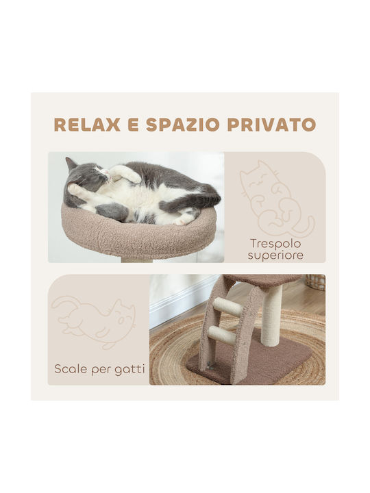 Pawhut Scratching Post Cat Trees White 48x40x88cm