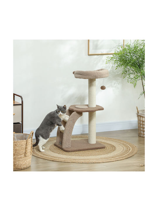Pawhut Scratching Post Cat Trees White 48x40x88cm
