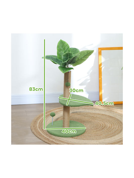 Pawhut Scratching Post Poles Green 40x40x83cm