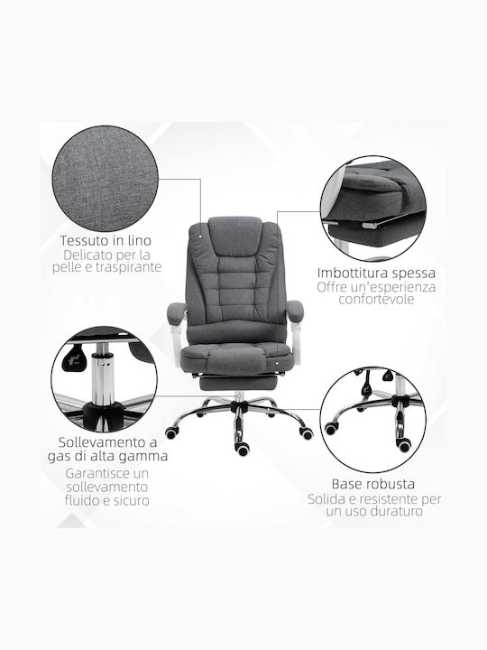 Vinsetto Office Chair with Recline Grey