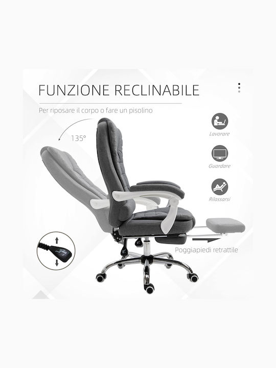Vinsetto Office Chair with Recline Grey