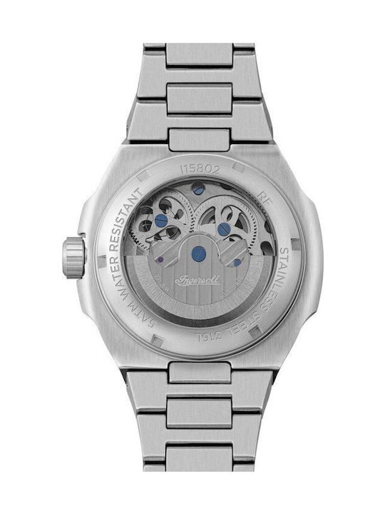 Ingersoll Herrenuhr Automatisch mit Silber Metallarmband