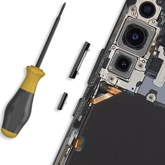 Clappio Power-Lautstärketaste Samsung Galaxy S22 S22 Plus Schwarz