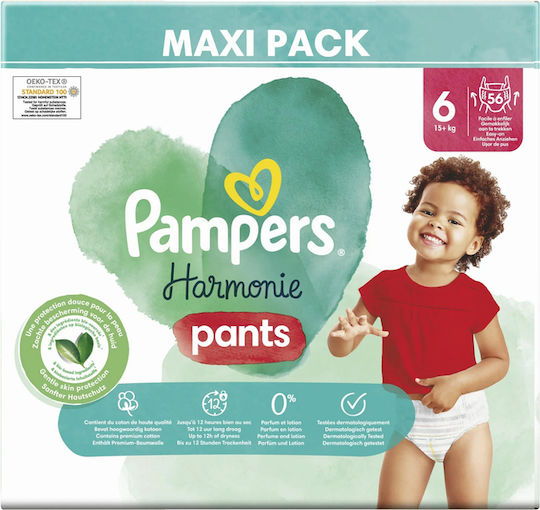 Pampers Памперси гащи Harmonie № 6 за 15+kg 56бр