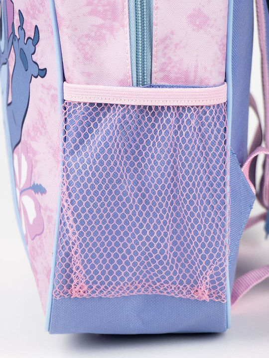 Cerda Lilo & Stitch School Backpack for Elementary with Water Bottle Holder Purple 25 x 20 x 30cm