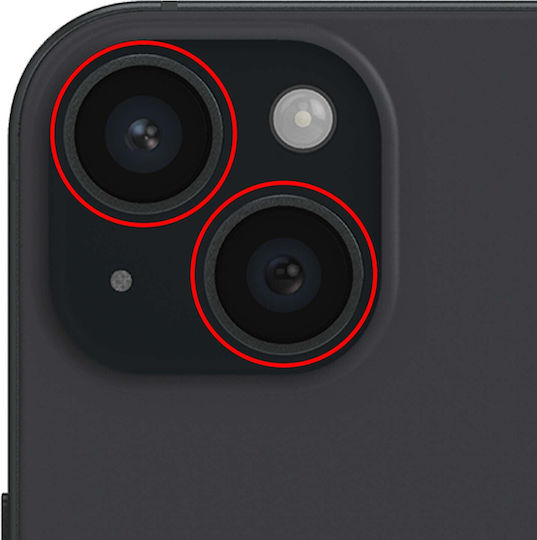 Clappio Rear Camera Lens Iphone 15 Black
