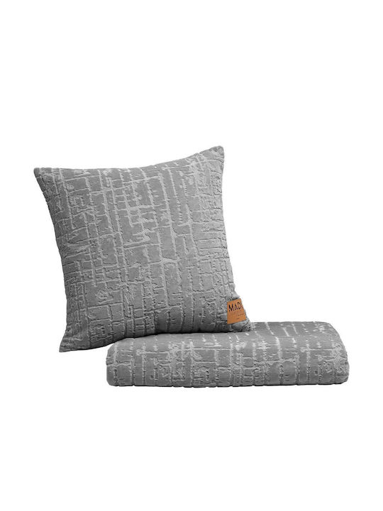 Madi Διακοσμητική Μαξιλαροθήκη Savanna Grey 45x45εκ.
