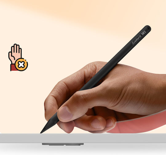 Adonit SE 2 Digital Touch Stylus with Palm Rejection for iPad in Black color