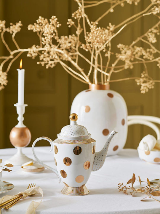 PiP Studio Τσαγιέρα Πορσελάνης Χρυσή 1250ml